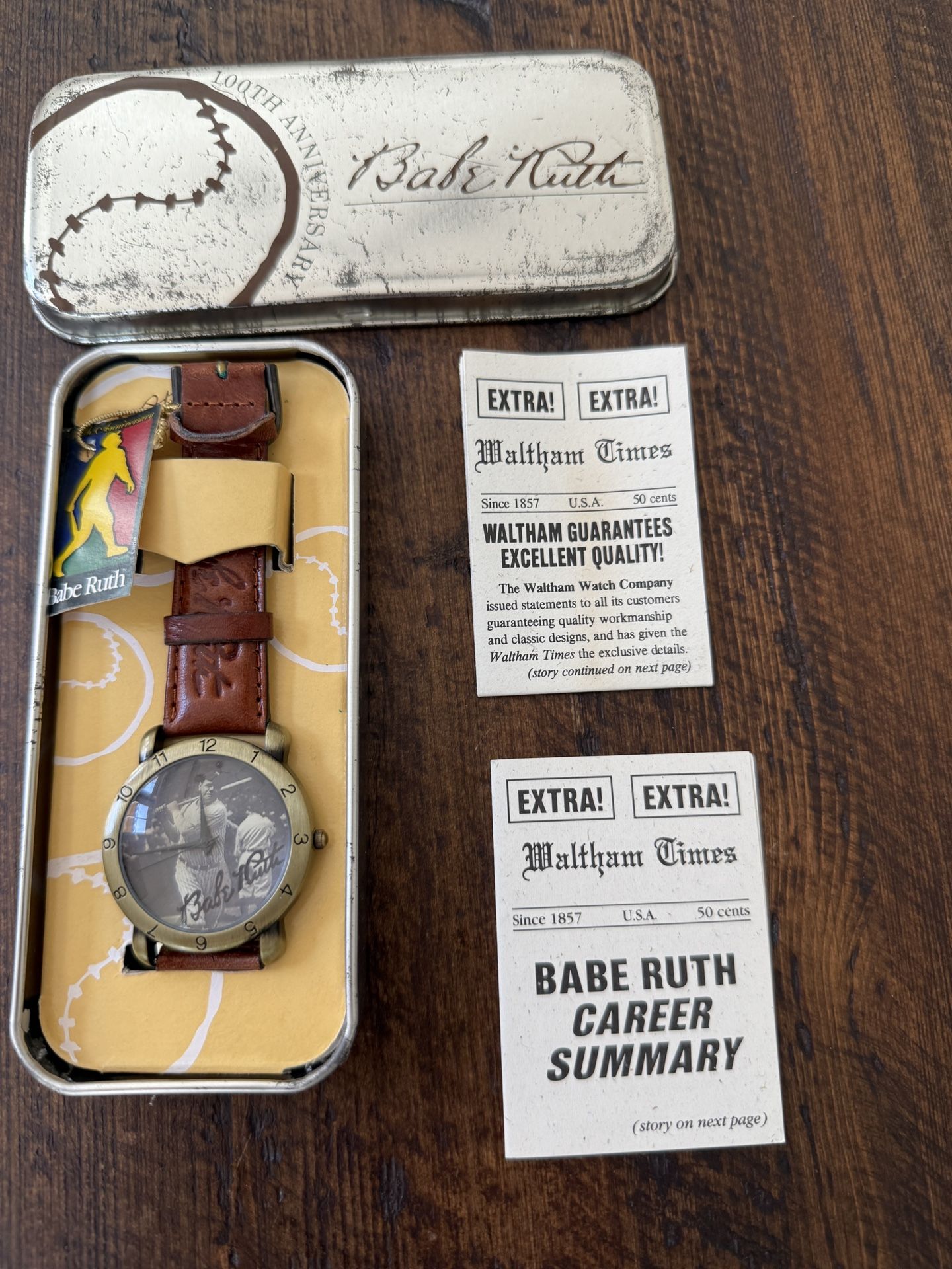 Babe Ruth Watch, Vintage, 100Th Anniversary