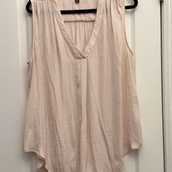 2XL Plus Size Silk Pink Top Womens