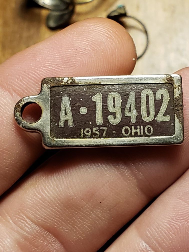 1957 "Disabled American Veterans" license plate keychain