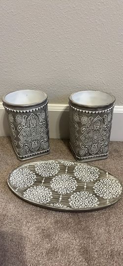 Decorative Tray And Containers