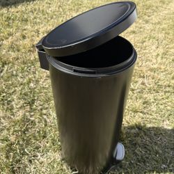 Semi-new trash can for sale, 26x12 inches.