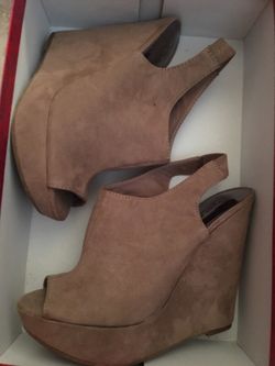 Suede wedges - never worn