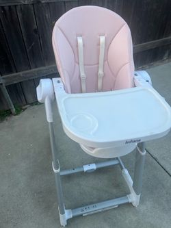Infans high chair pink n white