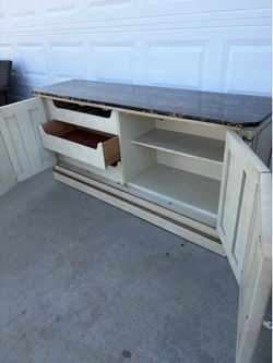 Thomasville Antique marble top cabinet