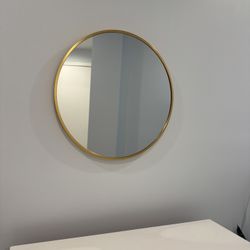 Gold Circular Mirror