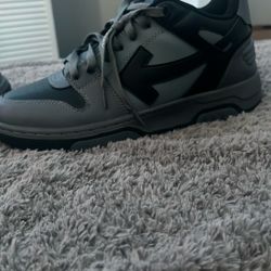 grey and black off white