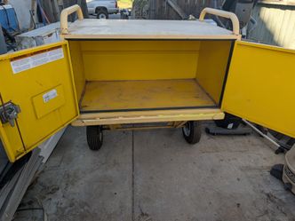 Industrial job box toolbox w key and trailer cart