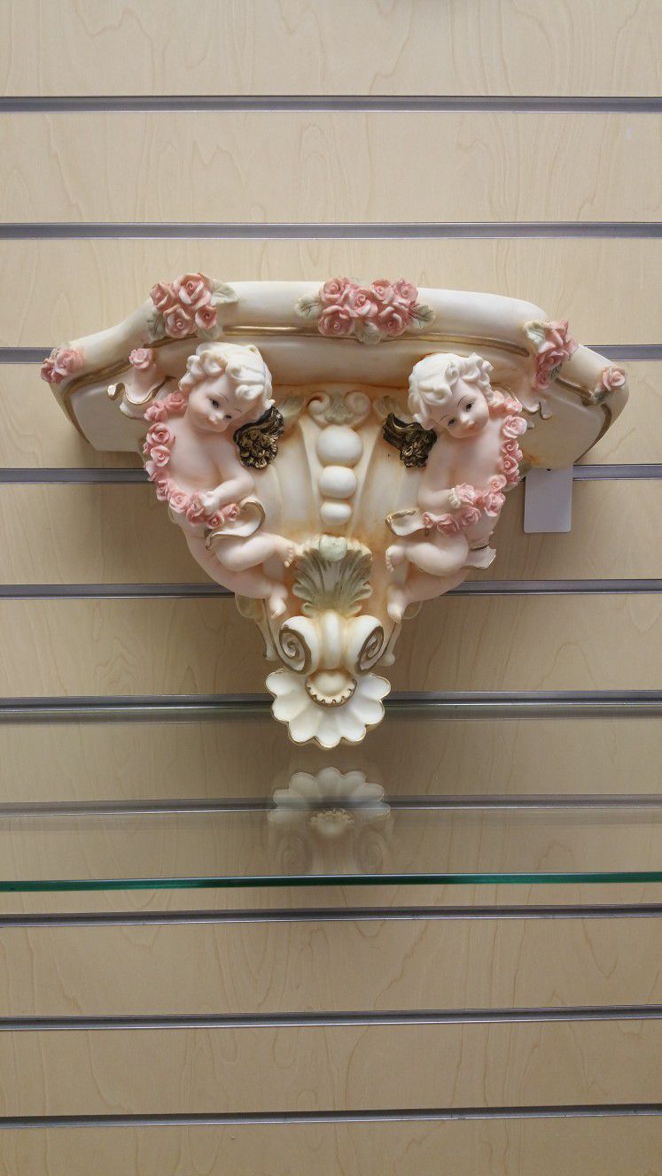 Decorative Mantel / Wall Shelf with Angels - $19.99 ( NEW ) resin