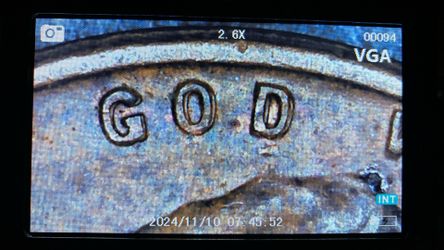 Penny 1957. D Doubled die Obverse Error Uncertified 