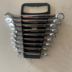 New Pittsburgh Set Of Open End Combination Metric Wrenches