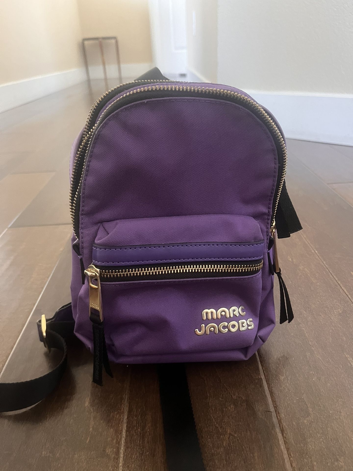Marc Jacobs Violet Mini Backpack with Gold Details