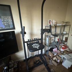 Sportsroyals Power Tower Pull Up Bar Station, 450LBS Stable Pull Up Dip Station for Home Gym Strength Training Equipment