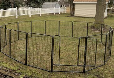 Dog Playpen Outdoor 16 Panels Dog Pen with Doors for Large/Medium/Small Dogs