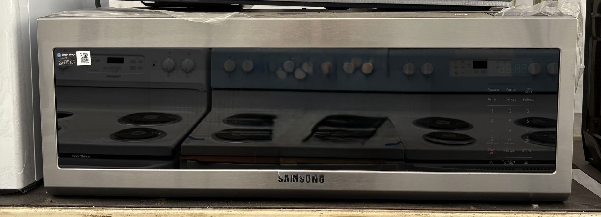 Samsung Slim 1.1 Cu. Ft. Low Profile Over-the- Range Microwave in Stainless Steel