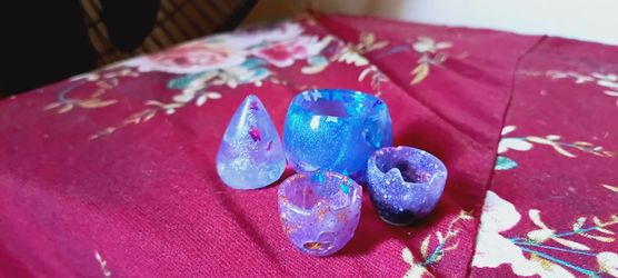 Handmade Resin Rings Set of 4