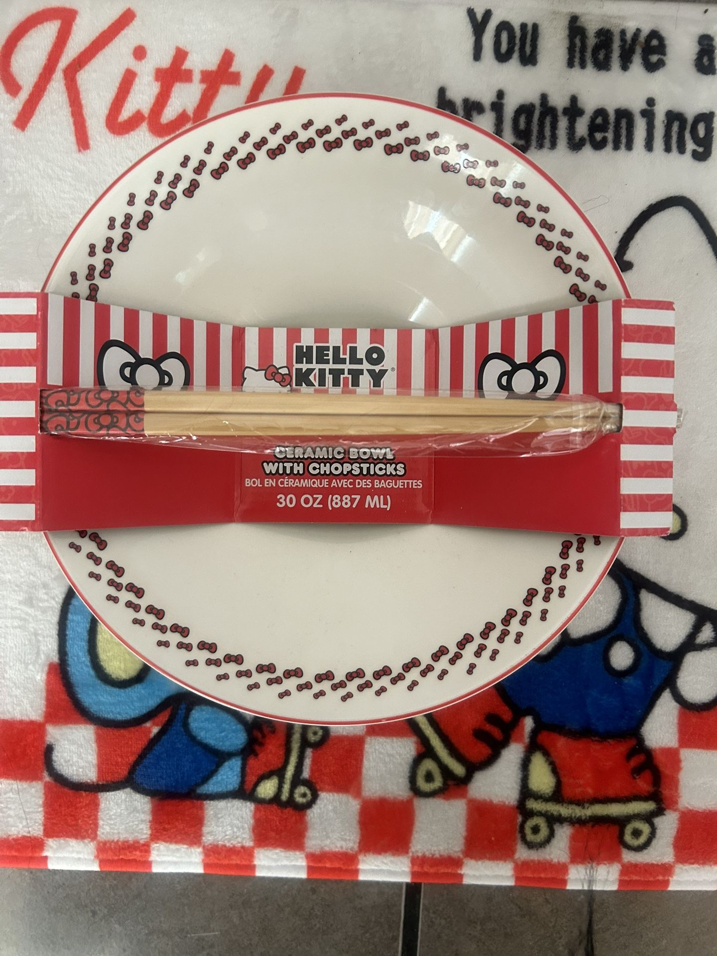 Hello Kitty Bowl W/ Chopsticks