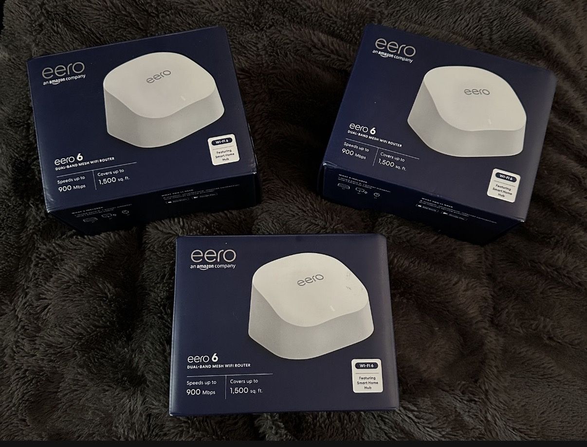 Eero 6 - WiFi Mesh Router & 2 Extenders - New