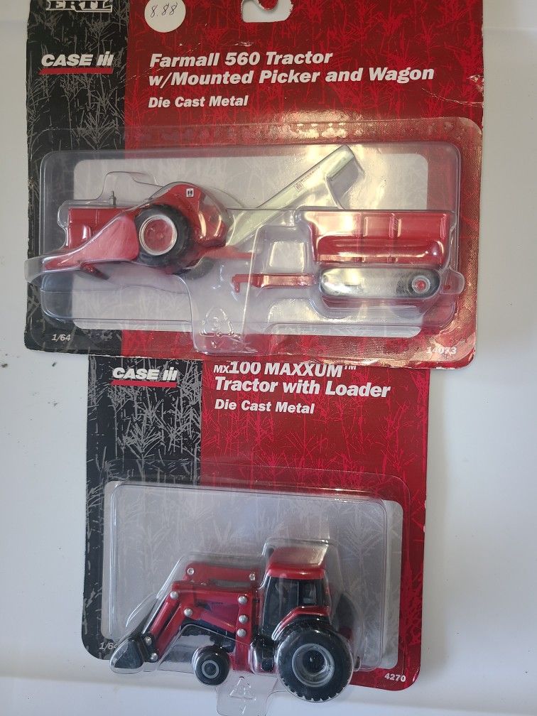 Case IH Metal Ertl 1/64 Tractor Wagon Lot 2001 Vintage John Deere Toy