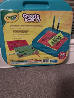 Crayola Create & Carry 75 piece set 2 in 1 lap desk and carry case, for  ages 5+ for Sale in Brooklyn, NY - OfferUp