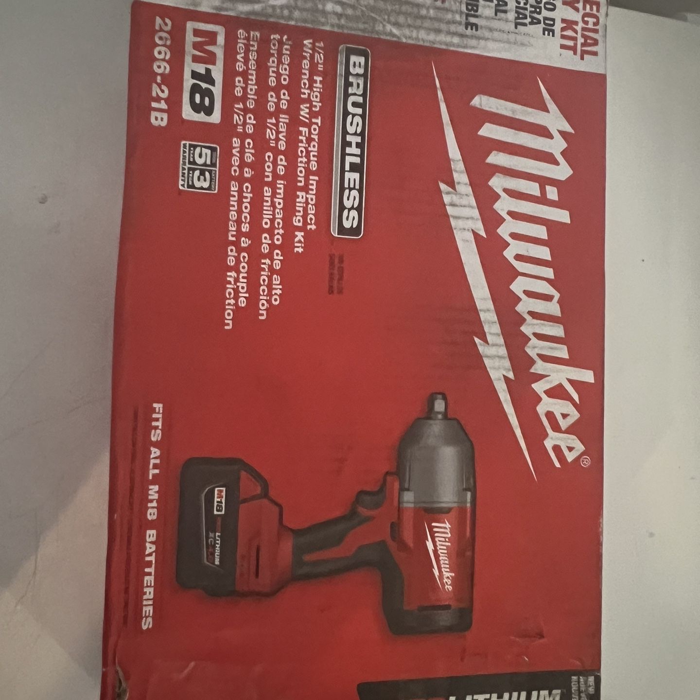 Milwaukee 1/2 High Torque Impact Wrench With Friction Ring Kit 