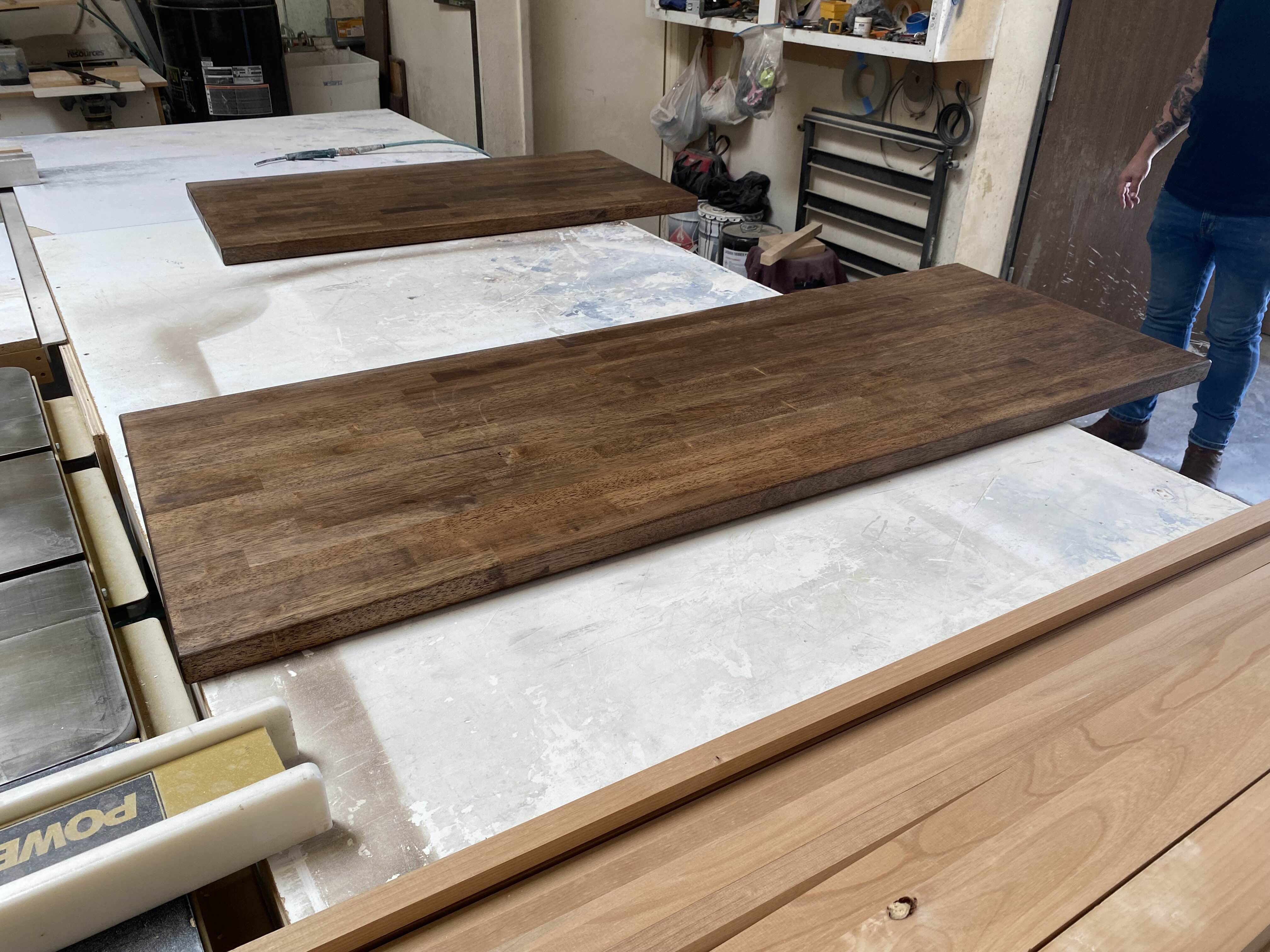 Stained Butcher Block Solid Wood