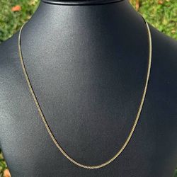 Jewelry 14k solid yellow gold Cuban style 24.5” chain necklace 1.5mm width