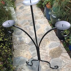 Pair Of Iron Candle Holders