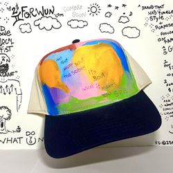 Local artist brand 2FORWUN hand-painted Hats