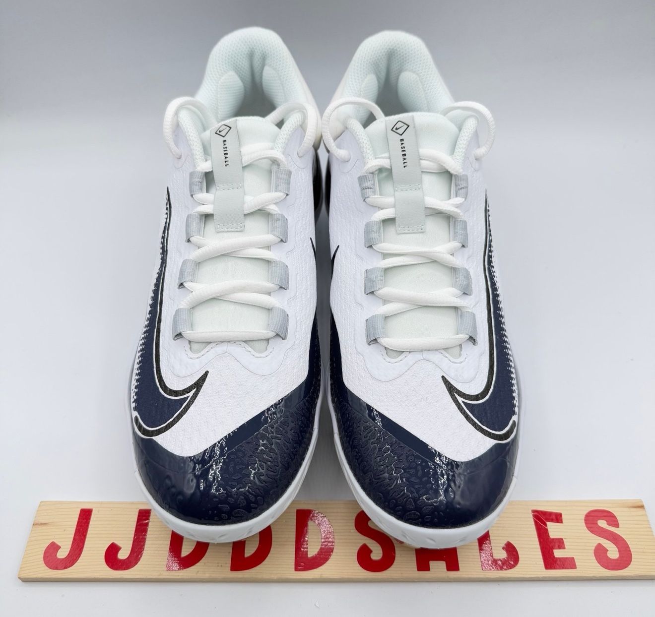Nike Alpha Huarache Elite 4 White Navy Baseball Cleats DR6851-101 Men’s Sz 8 Nike Alpha Huarache Elite 4 White Navy Baseball Cleats  main image 4