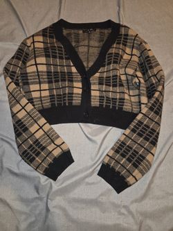 Cropped Button Up Sweater