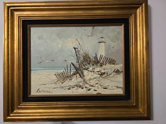Beach Lighthouse Oil Painting Artistic Interiors