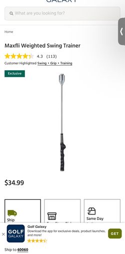 Maxfli weighed swing trainer