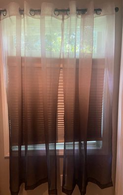 Sheer Ombre Grommet Curtain Panel