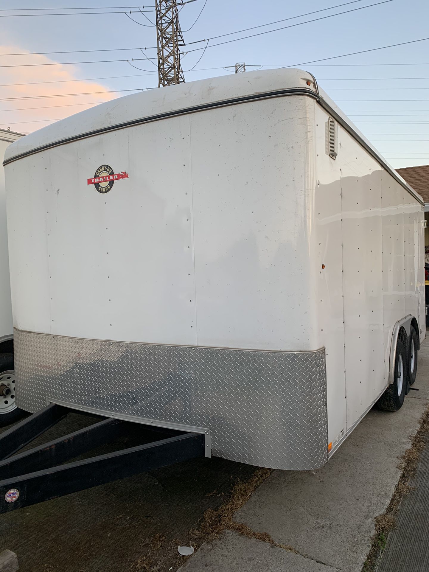 Trailer enclosed trailer cargo trailer 8 1/2X16