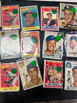 1950s Topps baseball cards, five dollars each pick your favorites
