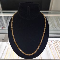 10k Solid Gold Rope Chain 46.1 Grams 27 Long Layaway Available 10% Dwon If You Interested Please Make Sure You Ask For Maribel Thank You 