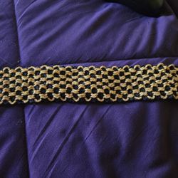 Woven Black And Gold Choker