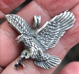 Vintage Sterling silver flying eagle pendant Culver City area