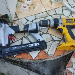 Nail gun and drill and stuff