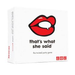 That's What She Said Game - The Hilariously Twisted Party Game | Ages 17+ Rated Game, White,red