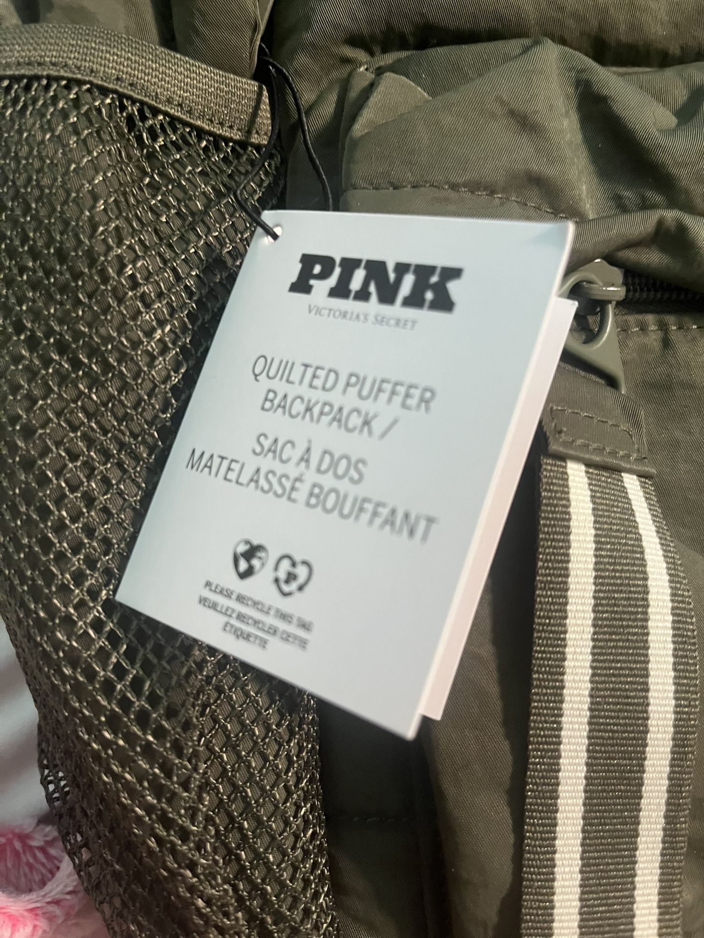 New Pink backpack color green