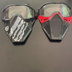 Two Nurf Masks And Different Nerfs  And Bullets   