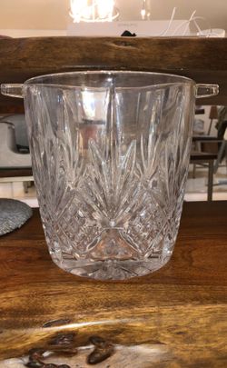Genuine crystal ice bucket / beverage cooler, large