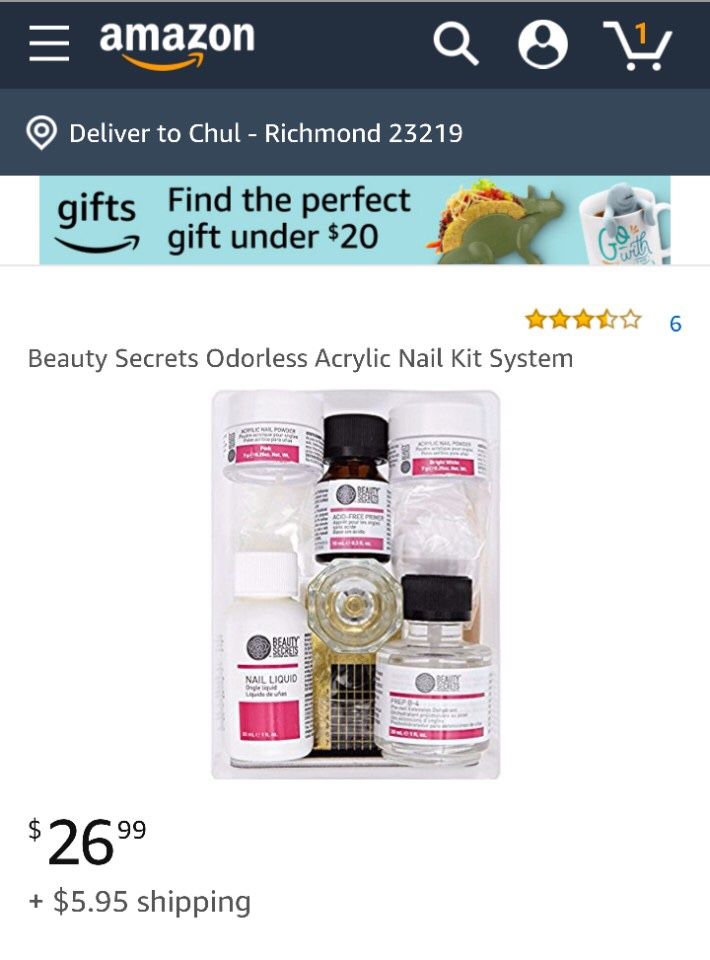 Beauty secrets odorless acrylic nail kit system