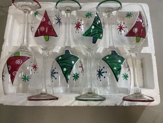 Hand Painted Glasses. Set Of 6