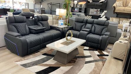 Sofa loveseat with sound system