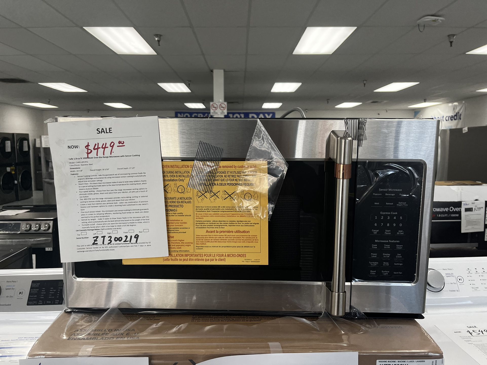 Ge Cafe Over The Range Microwave 
