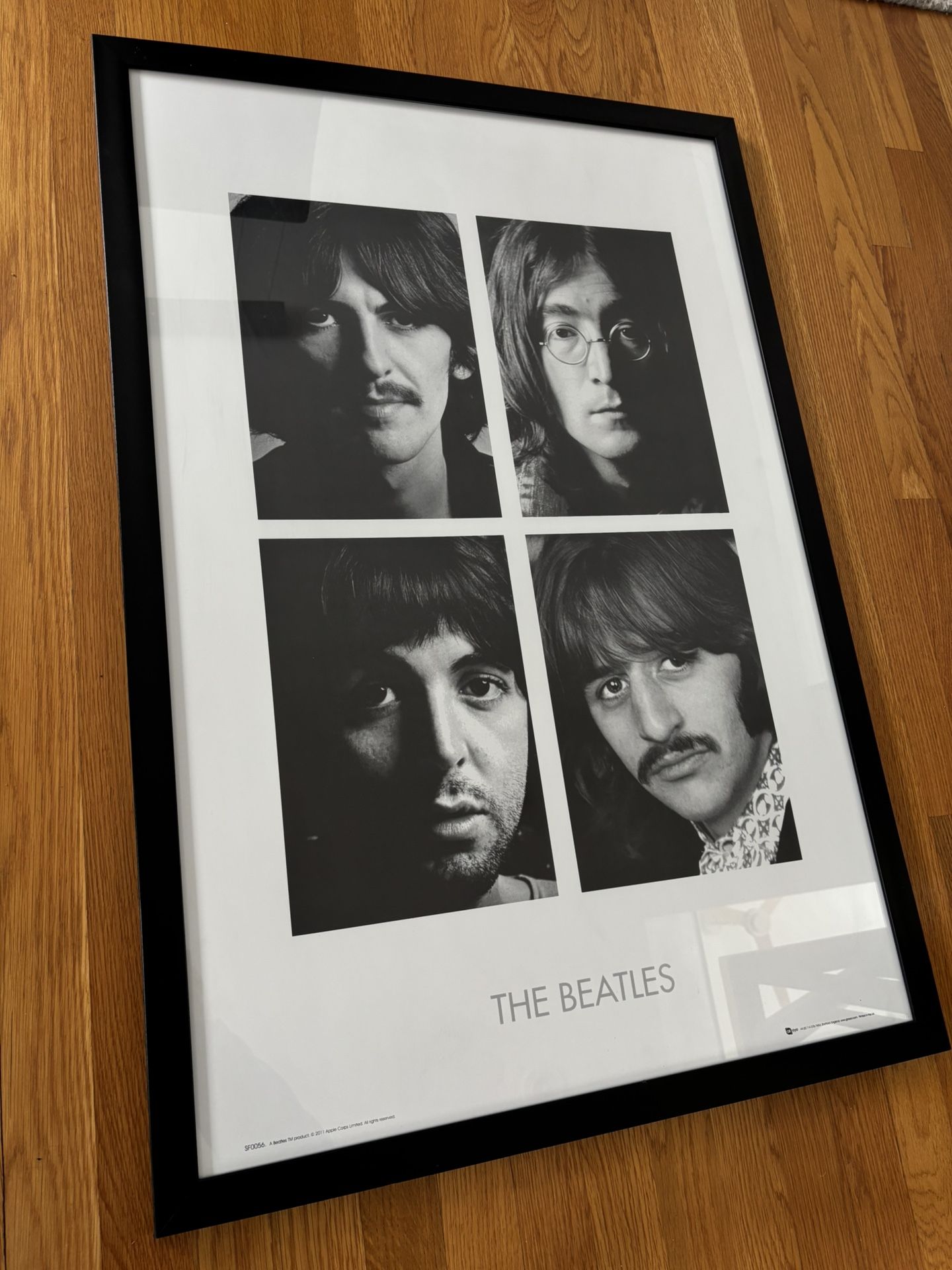 Beatles Beautifully And Professionally Framed In Wood The White