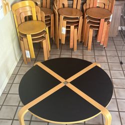 Vintage Scandi Aalto Style Bentwood Coffee Table