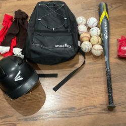 Youth Baseball Bundle - Bat - Bag - Helmet - Socks - Baseballs - Gloves